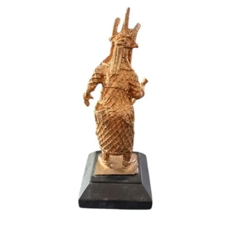African Benin Style Bronze Warrior Figures (Set of 2) 🌍